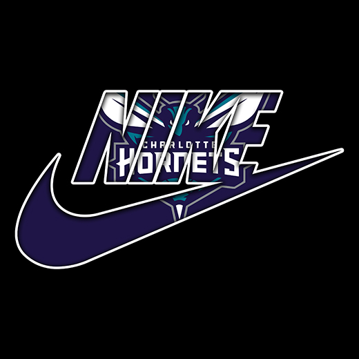 Charlotte Hornets Nike logo iron on paper